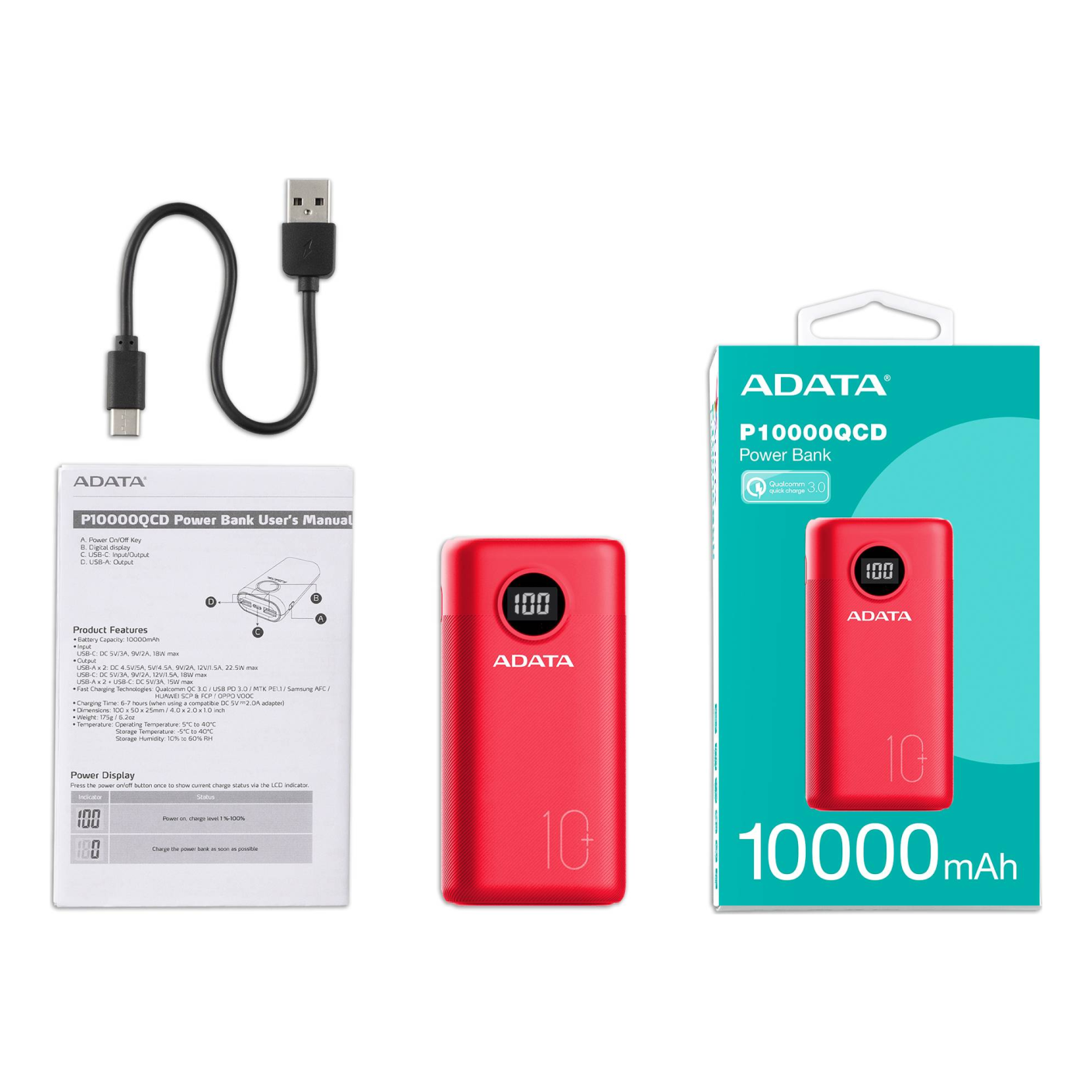 Power bank ADATA P10000QCD