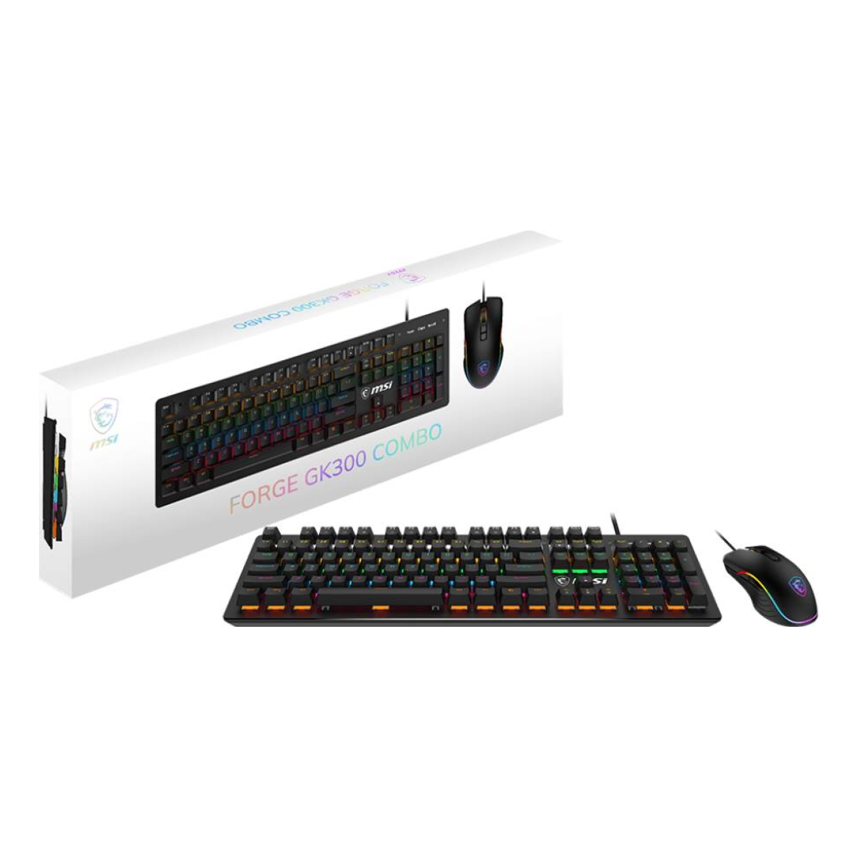 Kit de teclado y mouse MSI FORGE GK300 COMBO BLUE