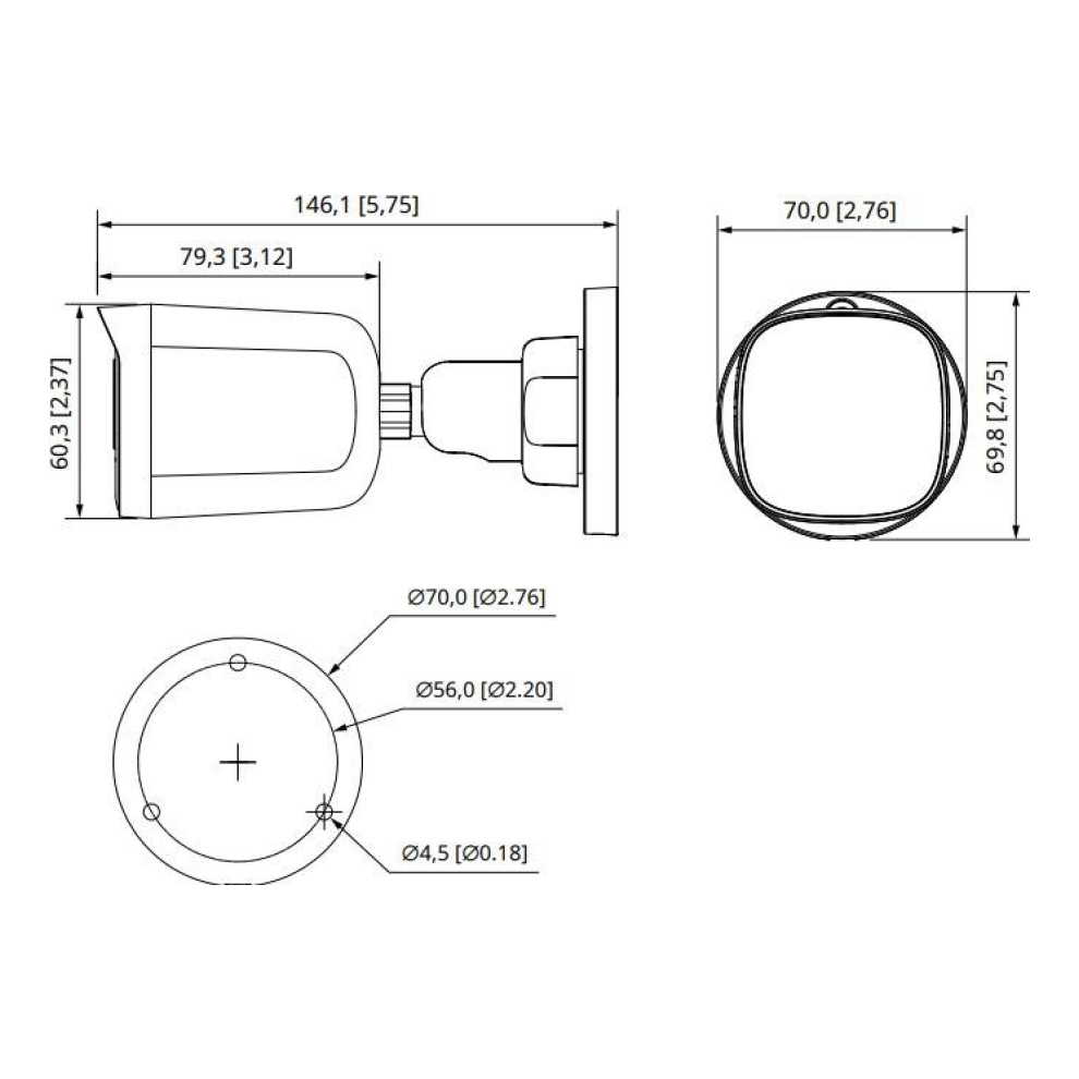 Cámara Bala Análoga Dahua Technology DH-HAC-B1A21N-U