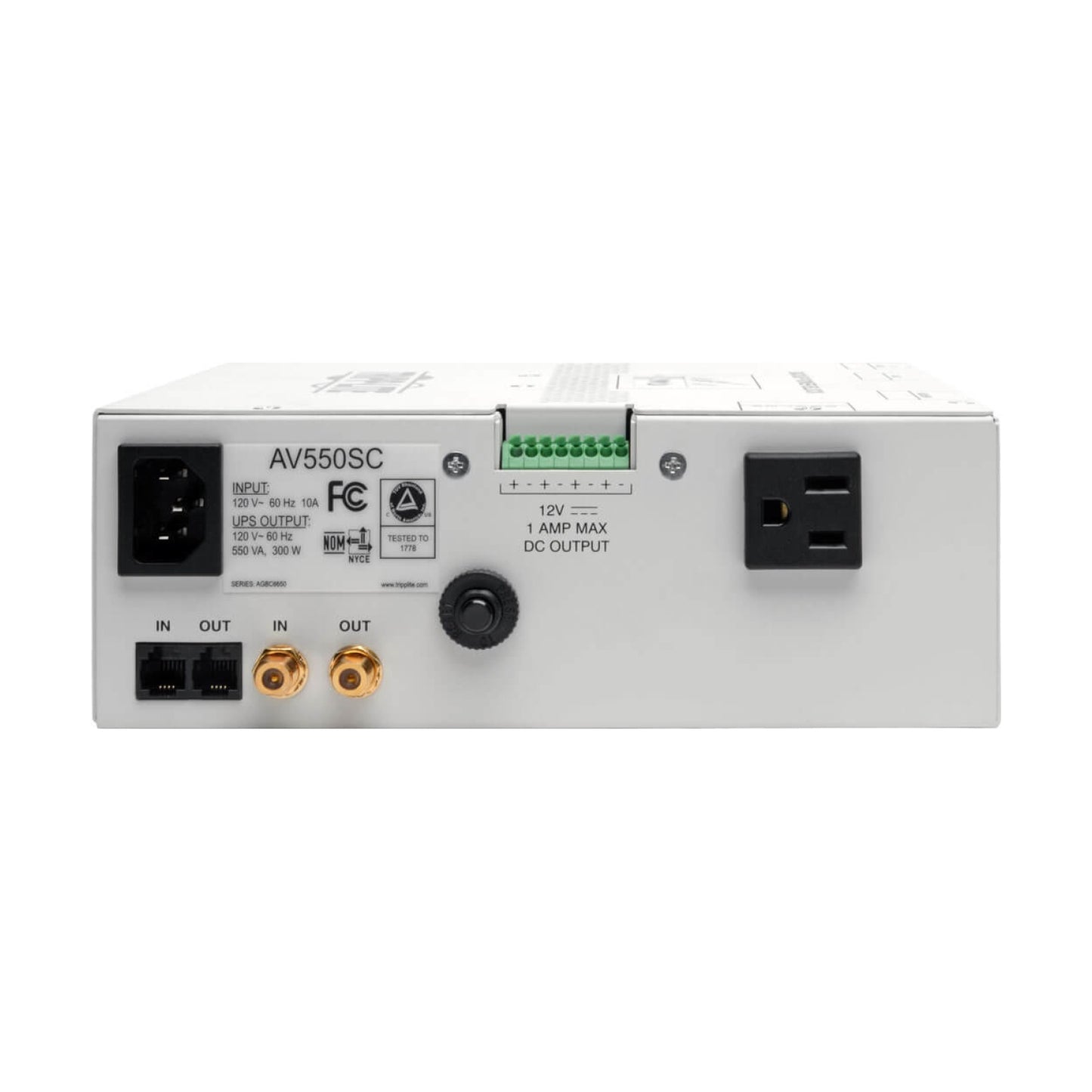 Bloque de potencia de respaldo par audio/vide TRIPP-LITE AV550SC