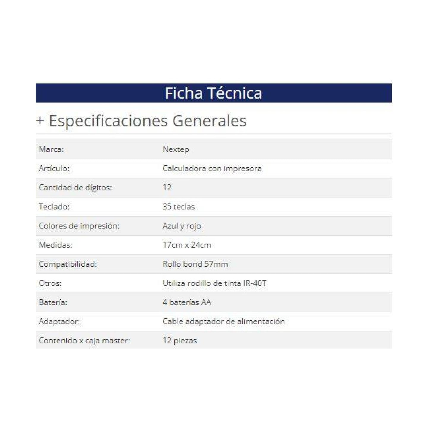 Calculadora Nextep NE-195