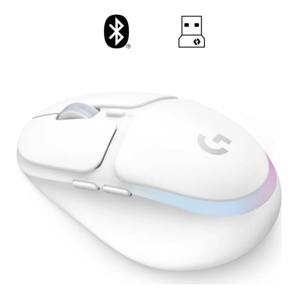Mouse Gaming Logitech G705 Bluetooth/2.4 GHz óptico 8200 DPI 6 botones Blanco (910-006366)