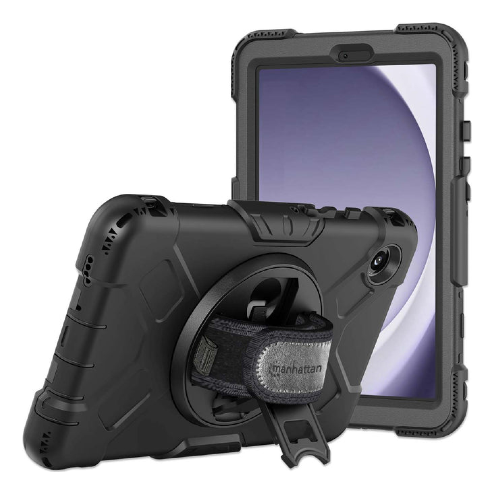 Funda para Tablet MANHATTAN para Samsung Galaxy Tab A9 de Uso Rudo con Correa de 8.7 pulgadas (996525)