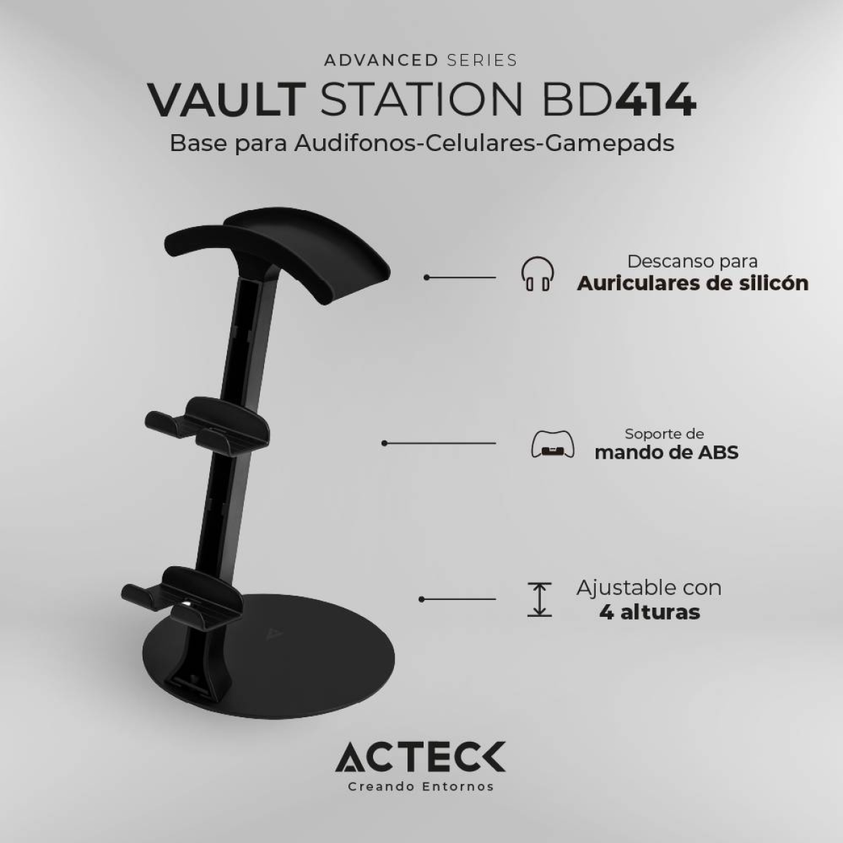 Soporte para auriculares ACTECK BD414