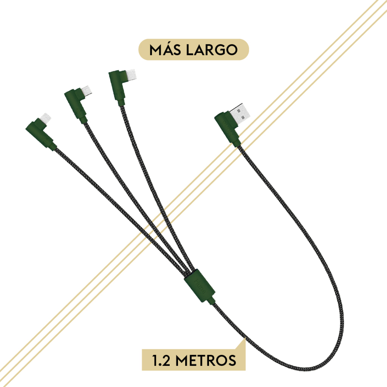 Cables 3 en 1 Hune Hiedra