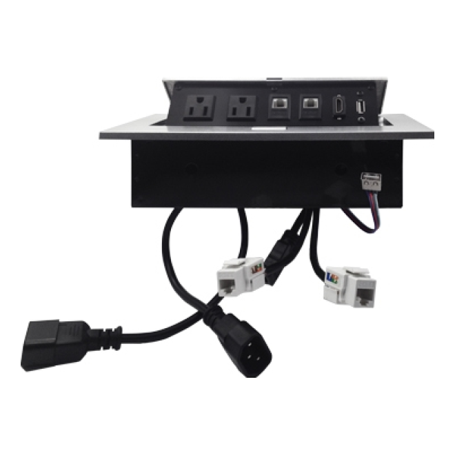 CAJA PARA MESA: HDMI, USB, RJ45 CAT6 BROBOTIX 171224
