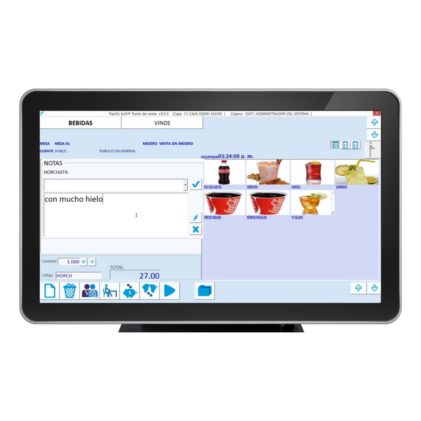 Software de punto de venta para Restaurantes. PACIFIC SOFT PSF010