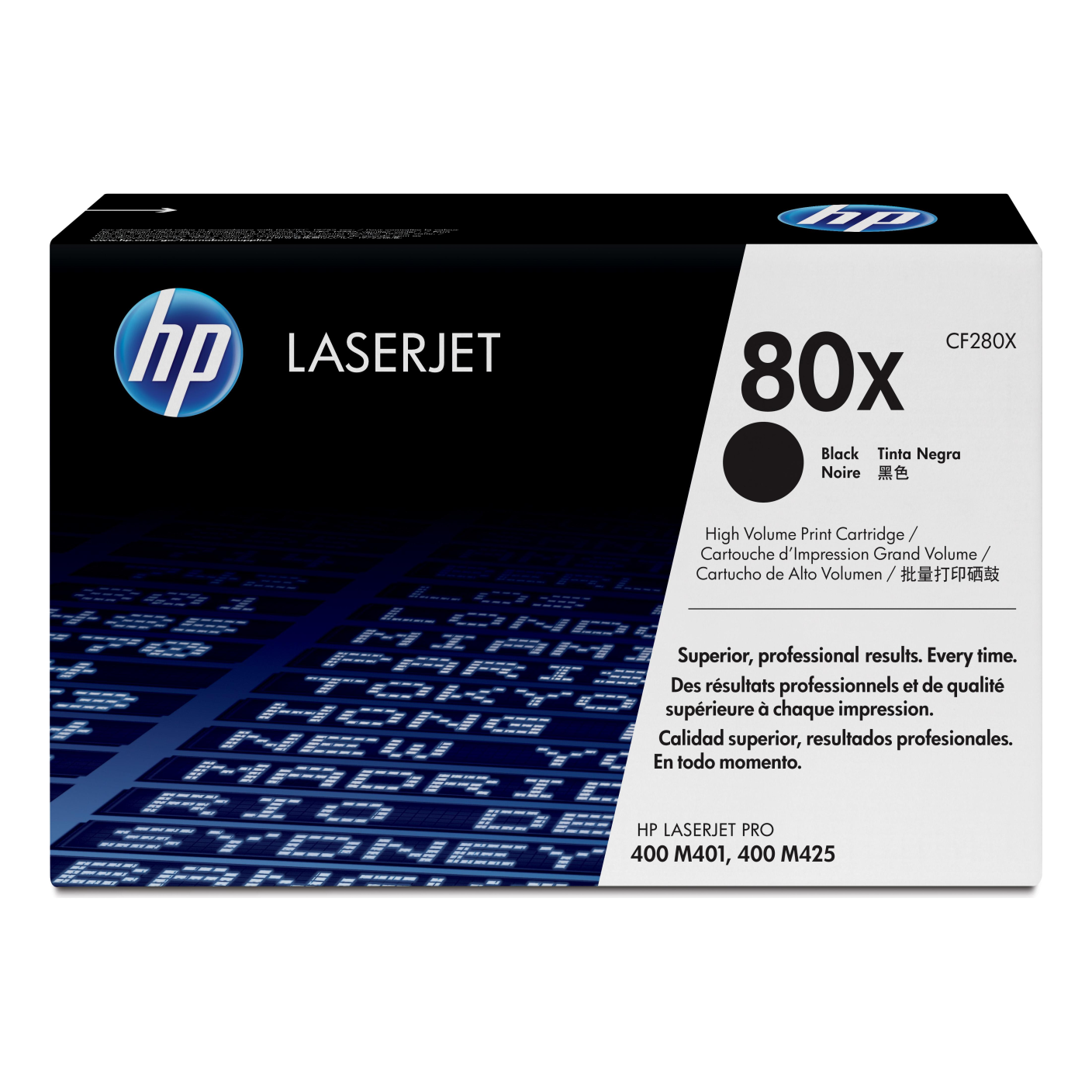 Tóner HP Original 80X Negro – Para LaserJet Pro 400 M401, LaserJet Pro 400 M425, LaserJet Pro 400 MFP M425 (CF280X)