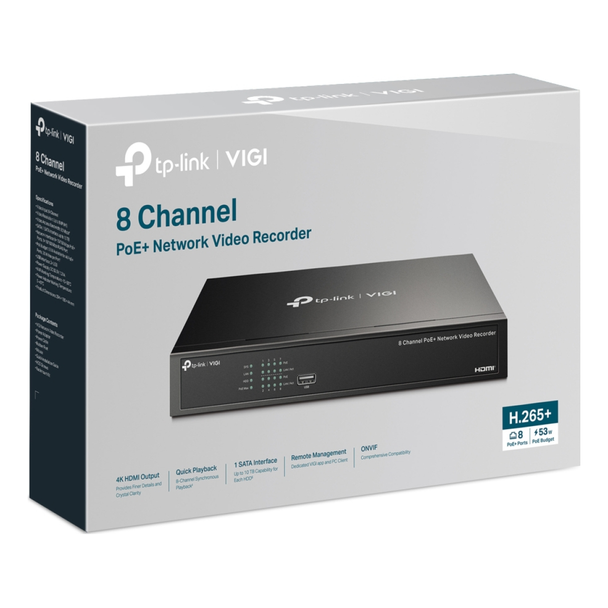 Grabadores Digitales NVR TP-LINK VIGI NVR1008H-8P