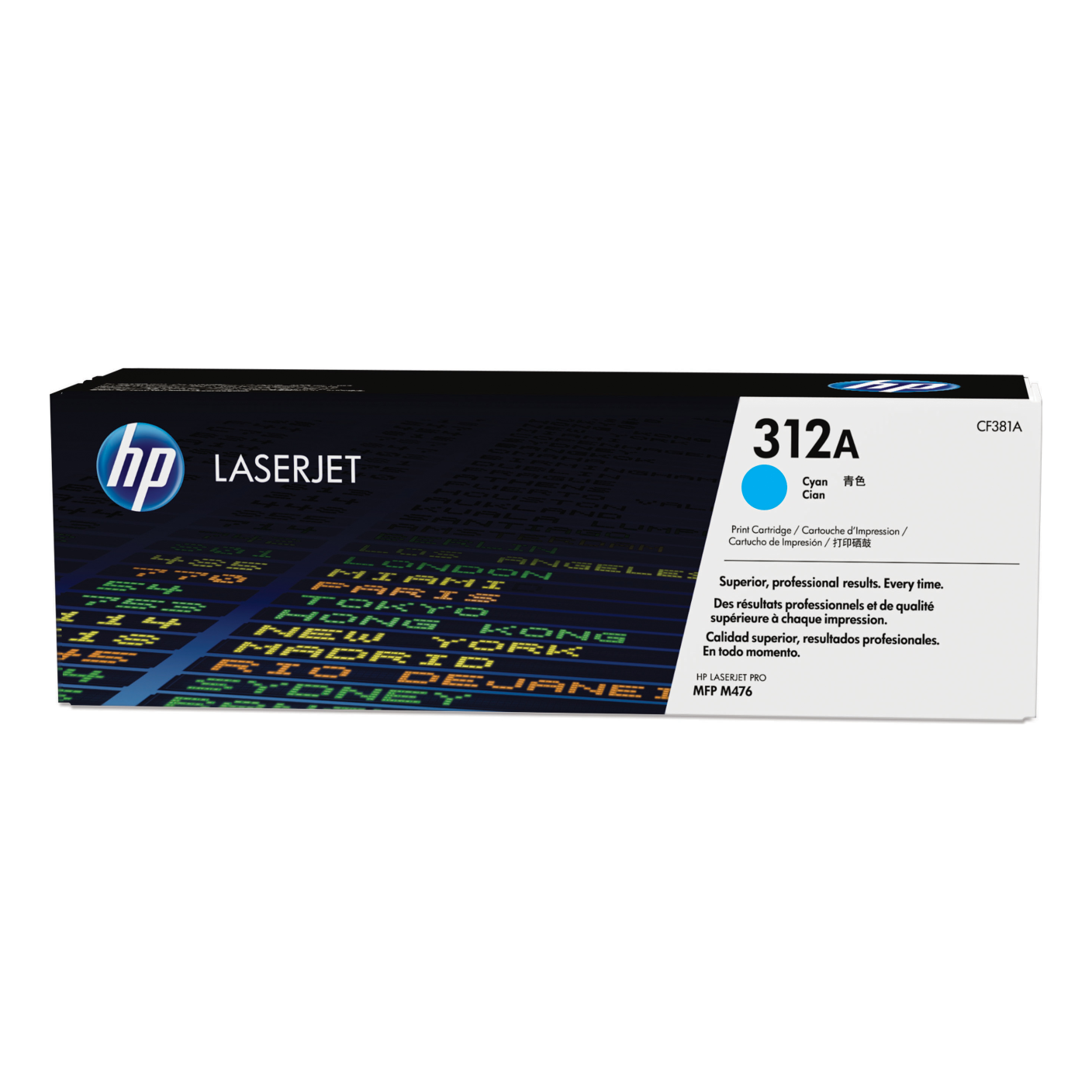 Tóner HP Original 312A Cian – Para LaserJet Pro M476, Color LaserJet Pro MFP M476, LaserJet Pro 400 (CF381A)