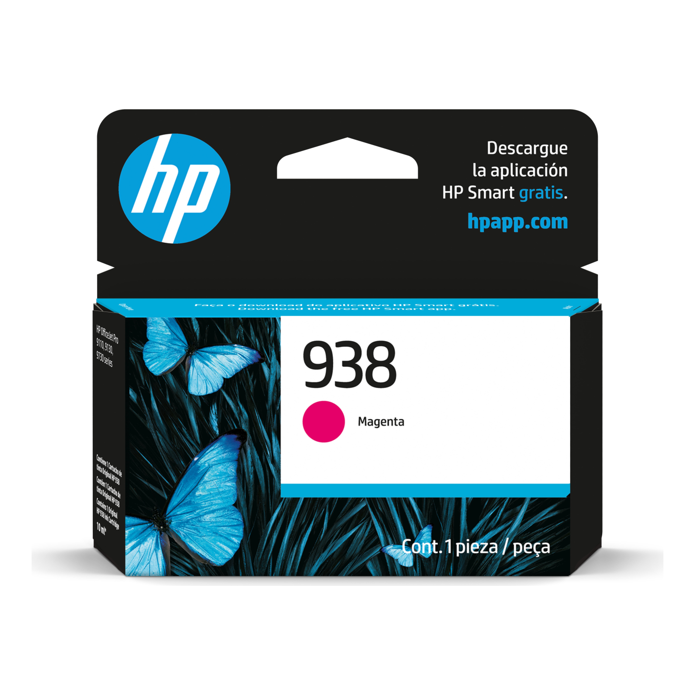Cartucho de Tinta HP Original 938 Magenta – Para T610, T620, T770 (4S6X6PL)