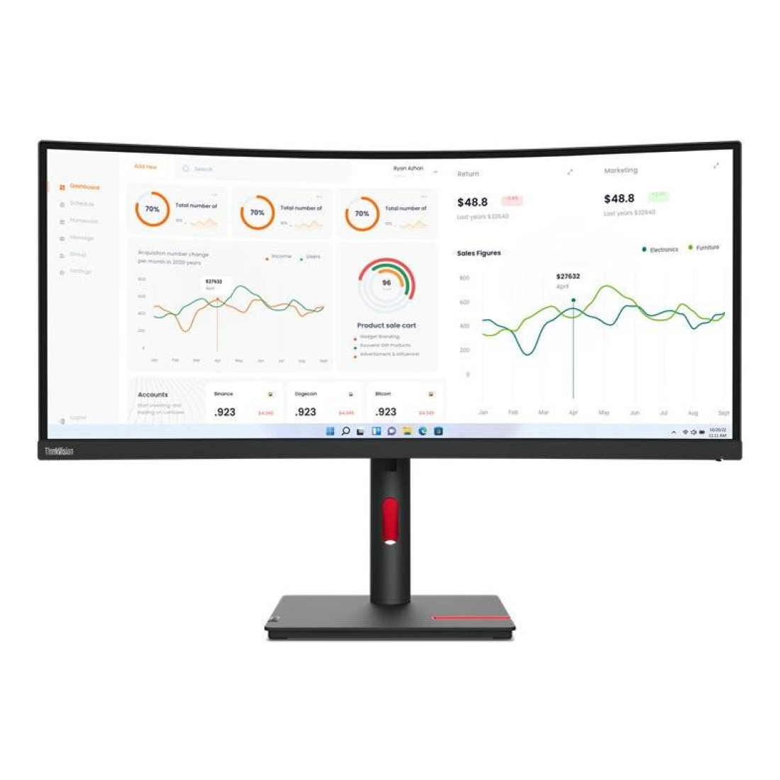 Monitores Curvos LENOVO 63D4GAR1LA