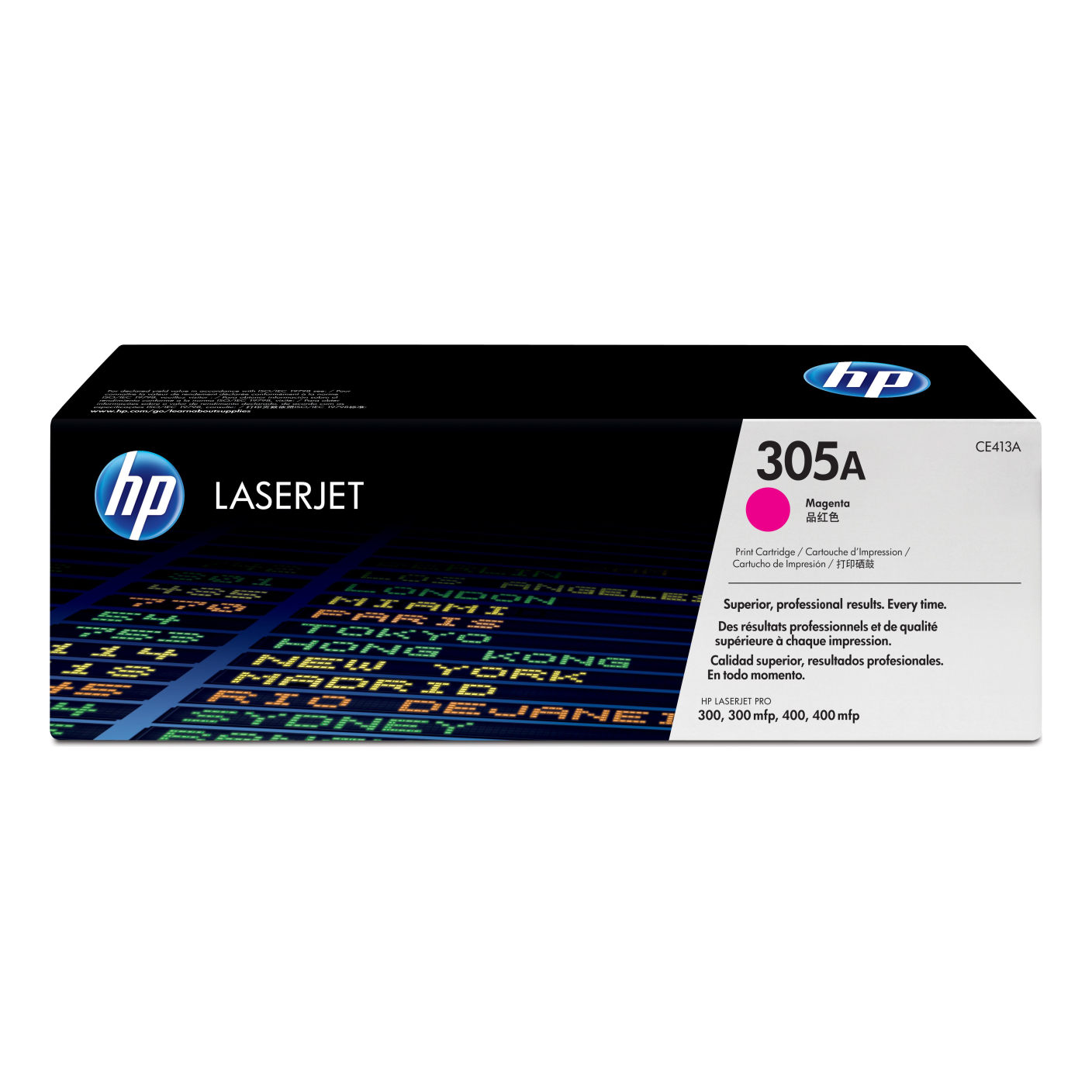 Tóner HP Original 305A Magenta – Para CP3525, CM3530, M551 (CE413A)