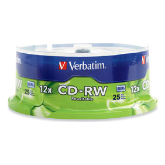 Disco CD-RW Verbatim 700 MB 12x 80 min (95155)