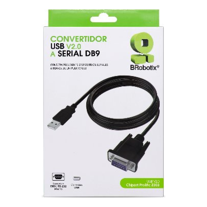 Convertidor USB A Serial DB9M BROBOTIX 963579