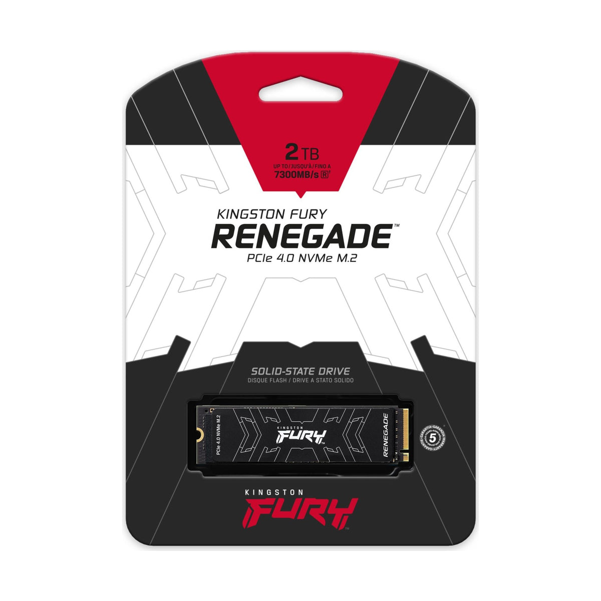 SSD M.2 2280 NVMe Kingston Technology Fury Renegade 2 TB PCIe 4.0 x4 hasta 7300 MB/s (SFYRD/2000G)