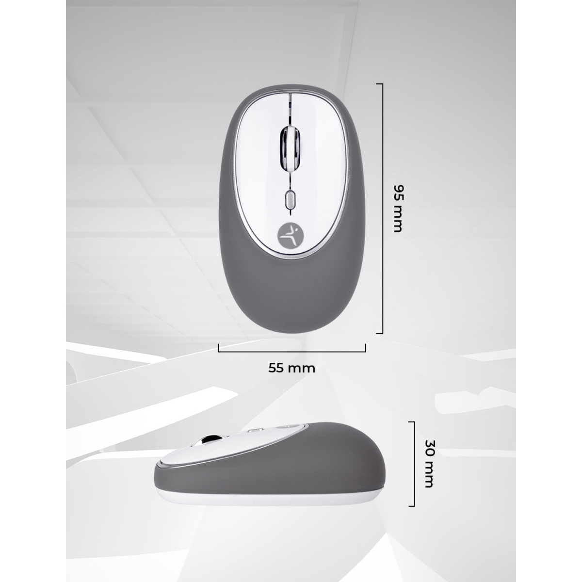 Mouse Gaming TECHZONE Jelly-Mate Grey Inalámbrico 1200 DPI 3 botones (TZACMOI16)