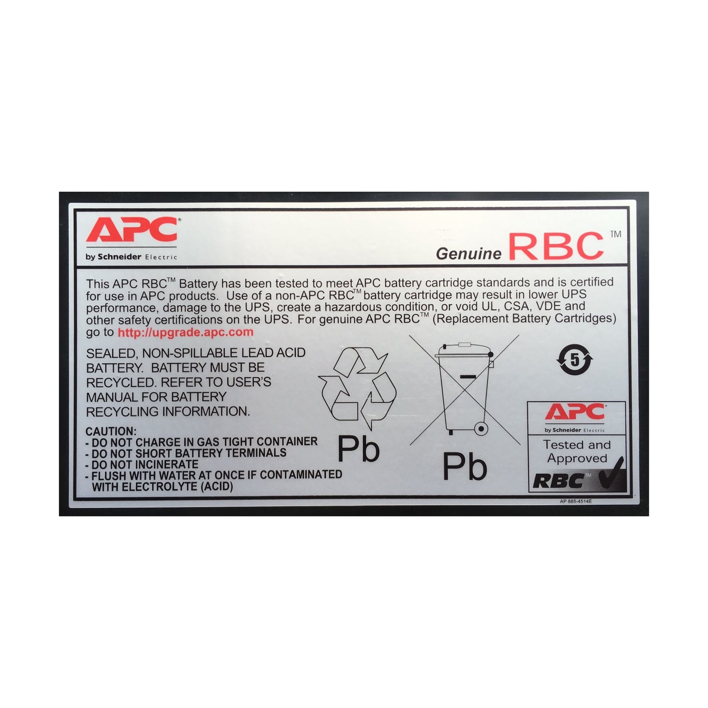 Batería de Reemplazo APC RBC48
