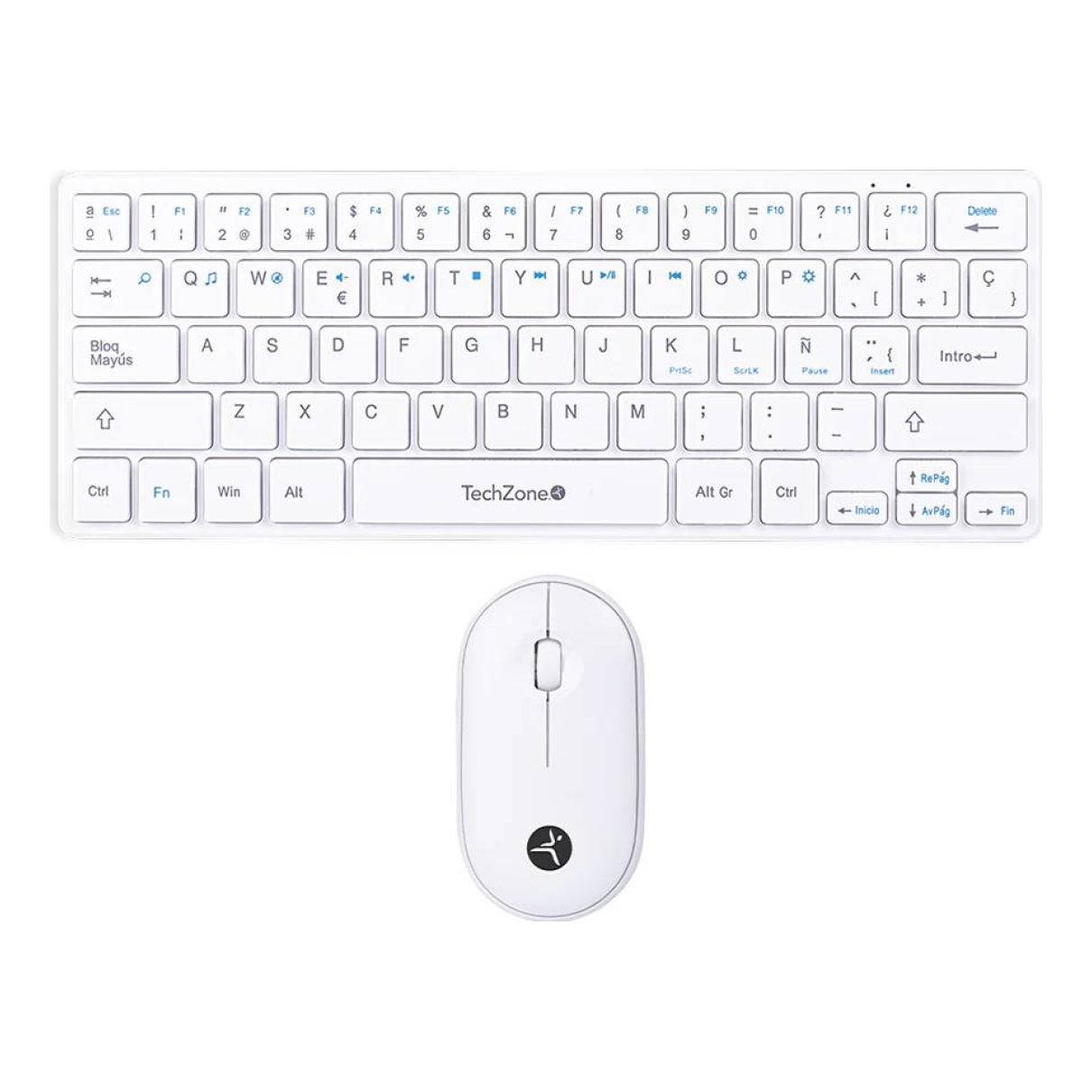 Kits para Teclado Y Mouse TECHZONE Young Pop White