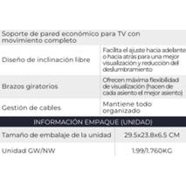 Soporte para TV HYUNDAI HYT234330S01