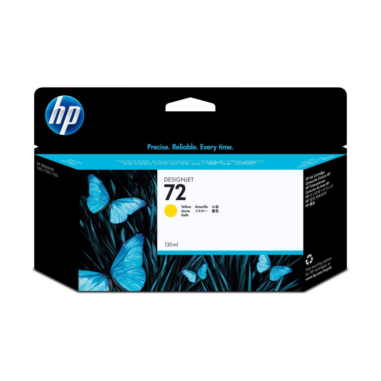 Cartucho de Tinta HP Original 72 Amarillo – Para T610, T620, T770 (C9373A)