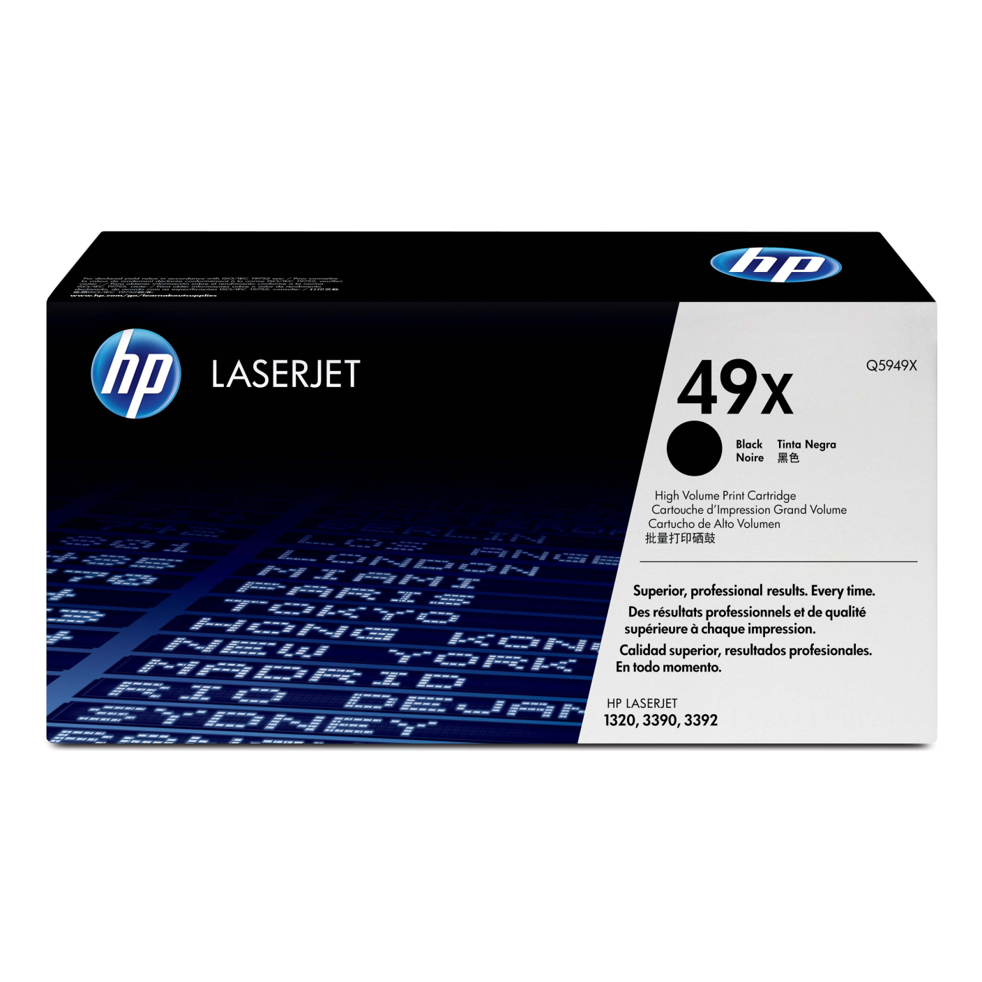 Tóner HP Original 49X Negro – Para LaserJet 1320, LaserJet 1160, LaserJet 3390 (Q5949X)