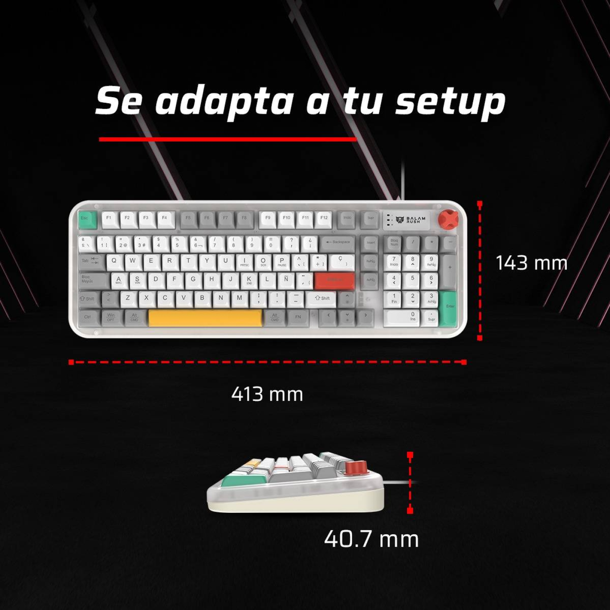 Teclados Gaming Balam Rush KG500F