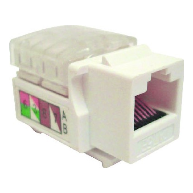 Keystone Jack BROBOTIX CAT6 RJ45, Blanco (230300)