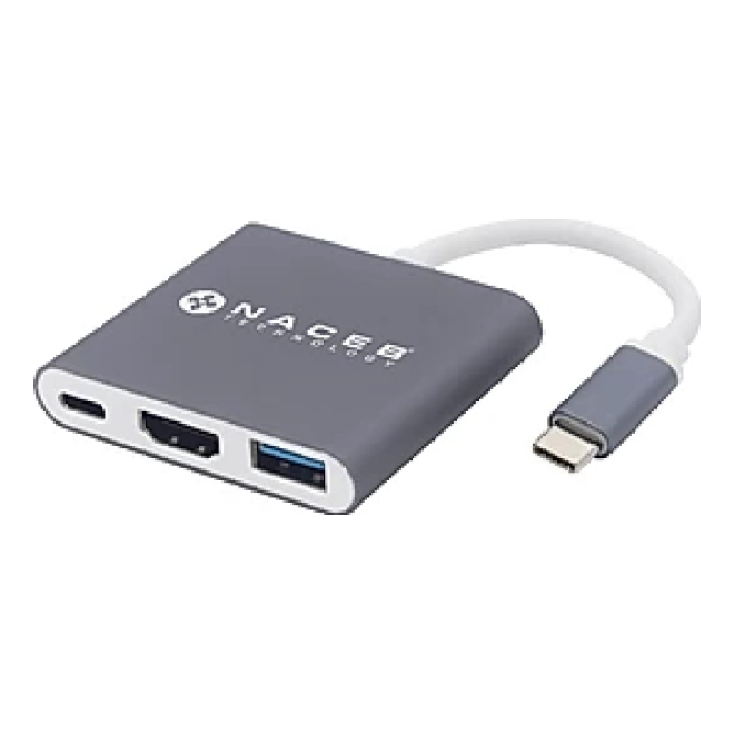 Adaptador Tipo C a HDMI + USB 3.0 + PD Naceb Technology NA-0111