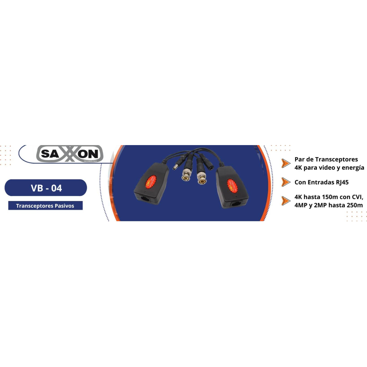 Transceptores SAXXON RJ-45 VB-04