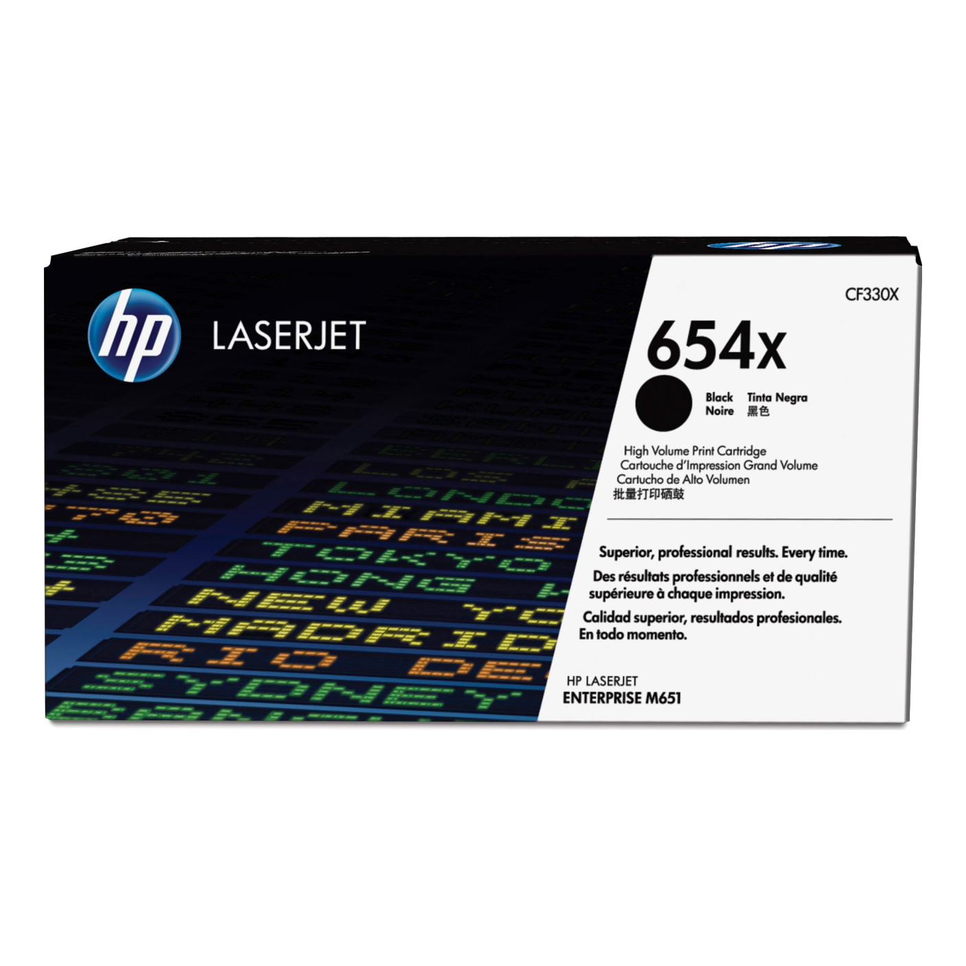 Tóner HP Original 654X Negro – Para LaserJet M651, LaserJet M680, Color LaserJet M651 (CF330X)