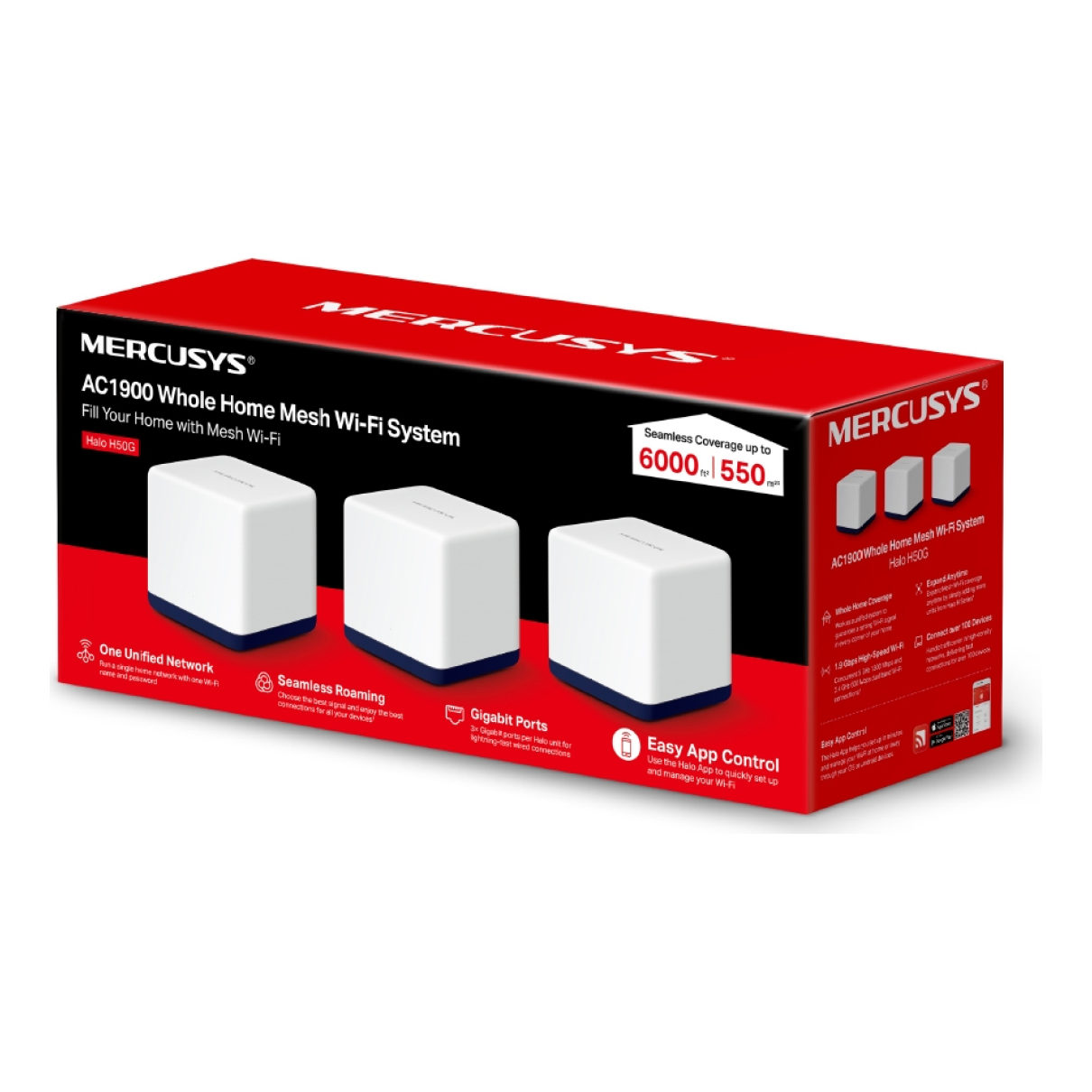 Kit Wifi MERCUSYS Halo H50G(3-pack)
