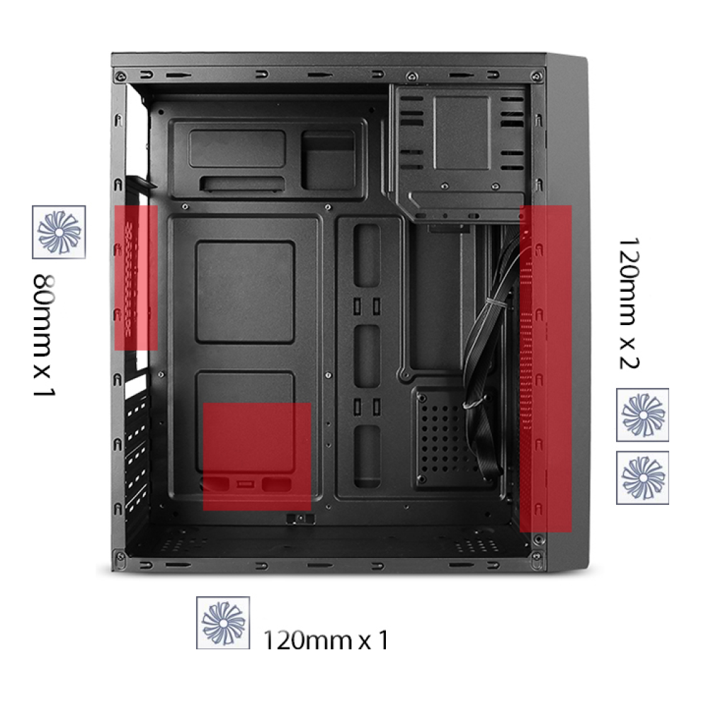 Gabinete MICRO ATX Stylos STPGAC4B