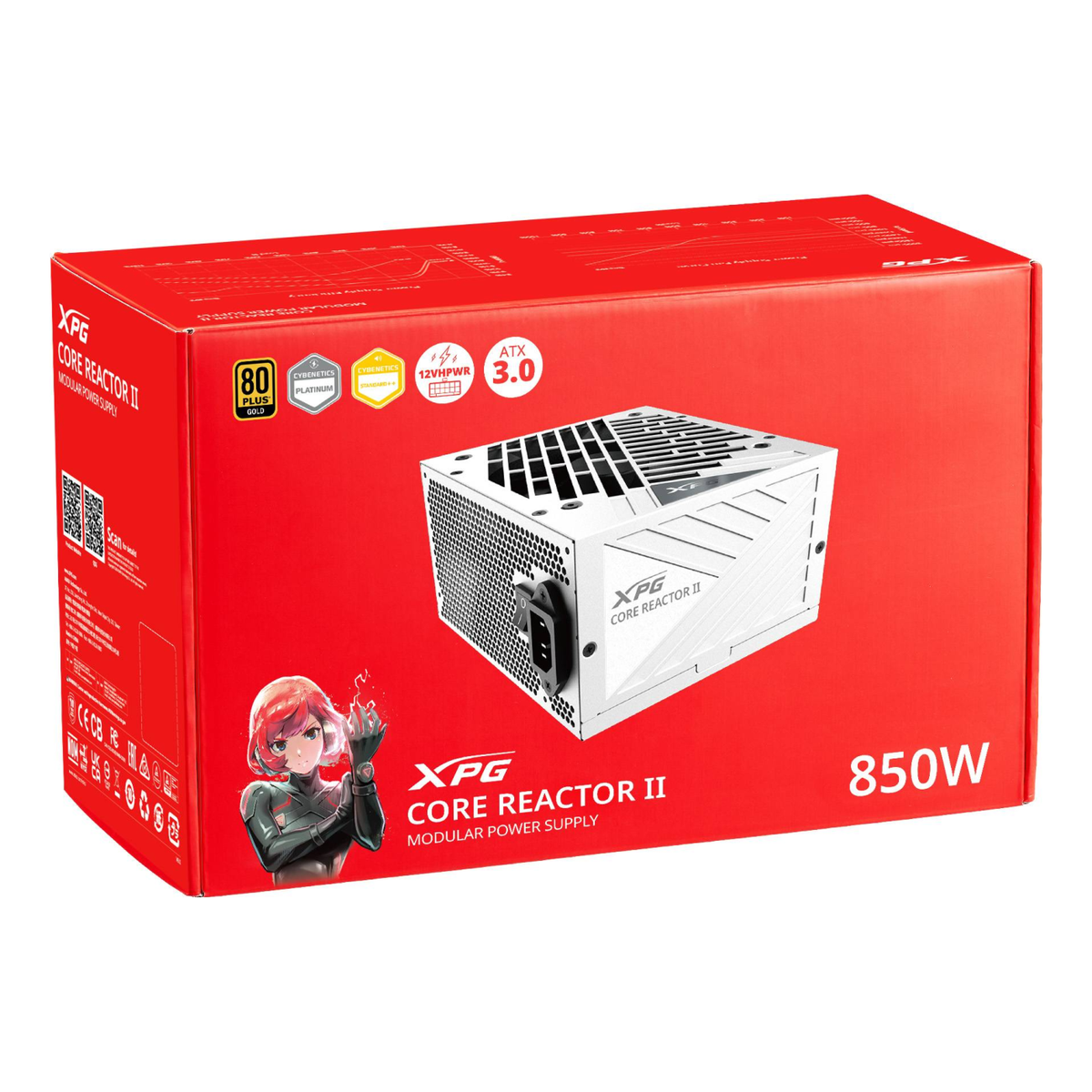 Fuente de Poder Gaming XPG Core Reactor II 850 W 80 PLUS Gold ATX 3.0 Blanco (COREREACTORII850G-WHCUS)