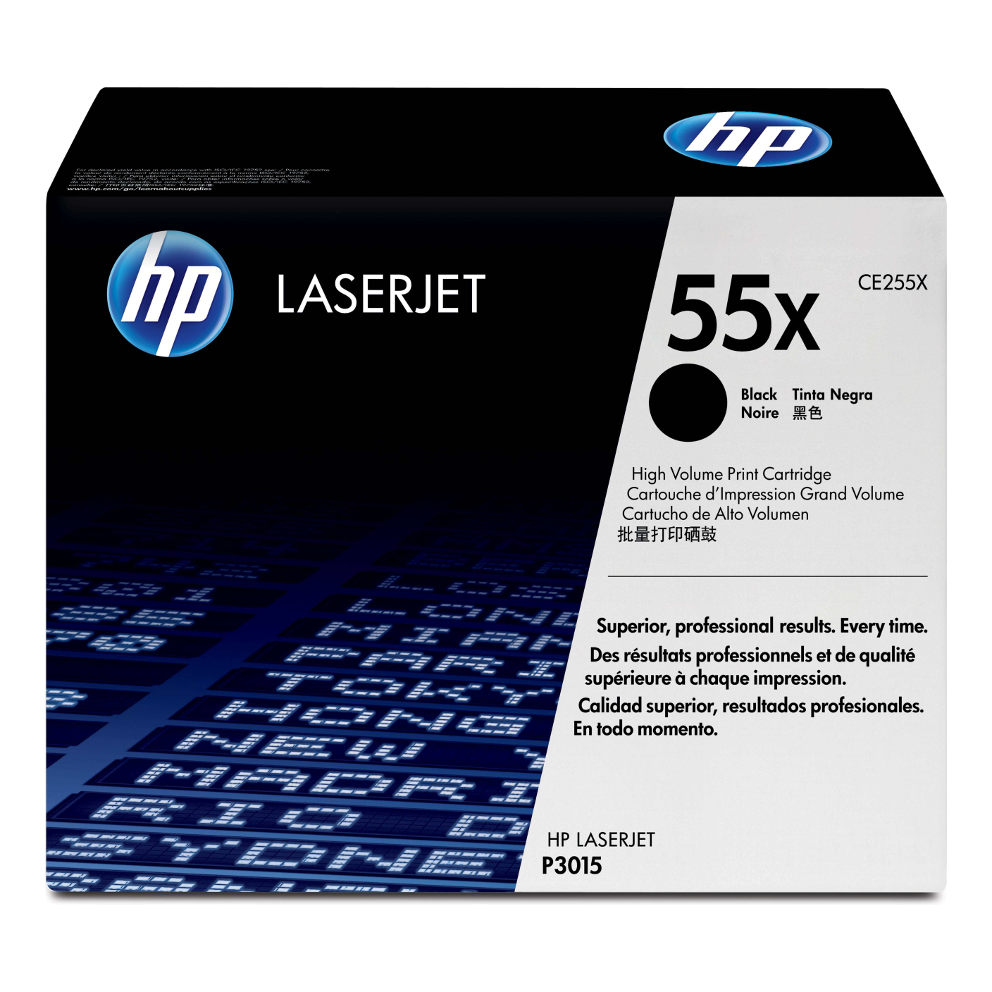Tóner HP Original 55X Negro – Para LaserJet P3015, LaserJet P3015d, LaserJet P3015dn (CE255X)