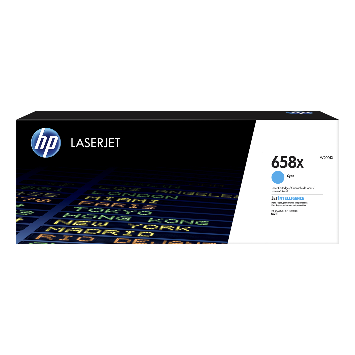 Tóner HP Original 658X Cian – Para LaserJet M452, Color LaserJet MFP M477, LaserJet Pro M377 (W2001X)