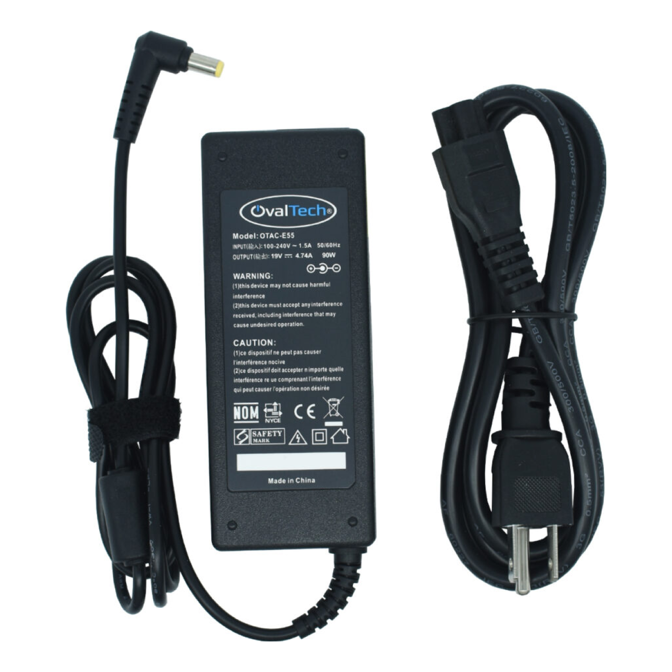 Adaptador para Computadora Portatil OVALTECH 19V/4.74AH