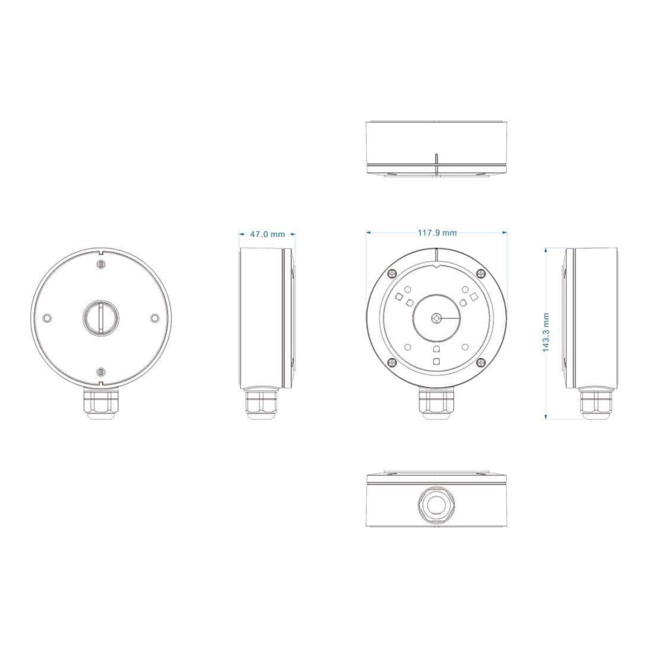 Caja de Conexiones PROVISION-ISR PR-JB12IP66-G