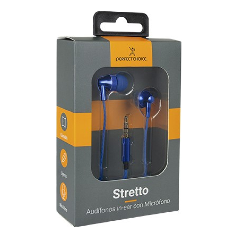 AUDIFONOS IN EAR CON MICROFONO PERFECT CHOICE STRETTO