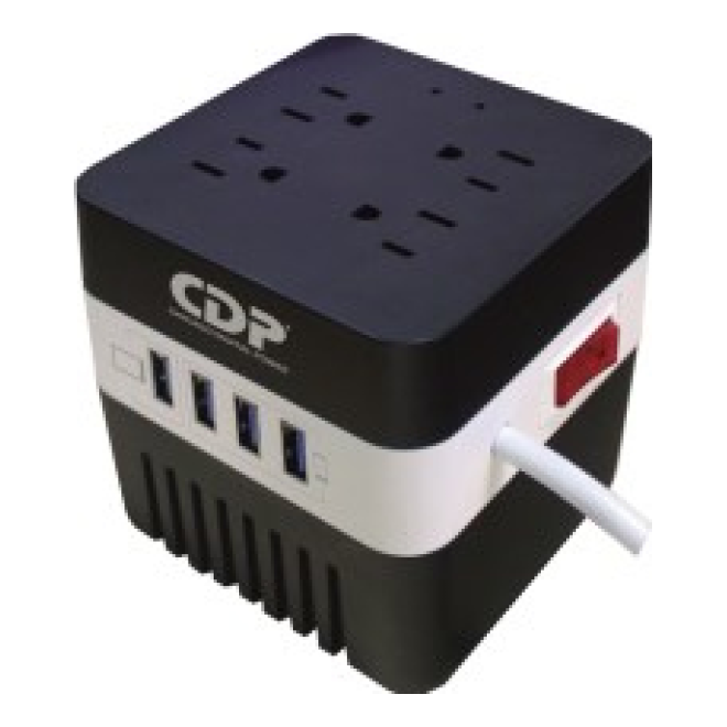 Regulador CDP RU-AVR604 de 600 VA, Negro