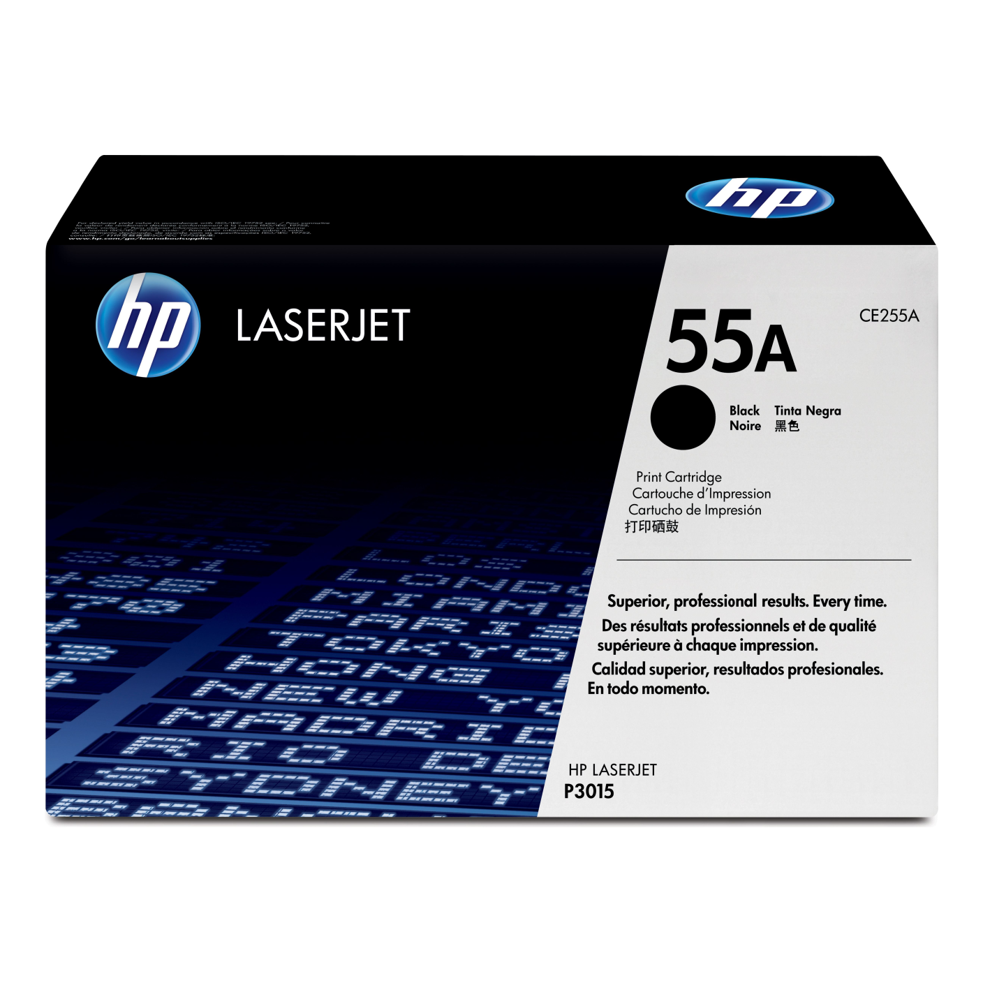 Tóner HP Original 55A Negro – Para LaserJet P3015, LaserJet P3015d, LaserJet P3015dn (CE255A)