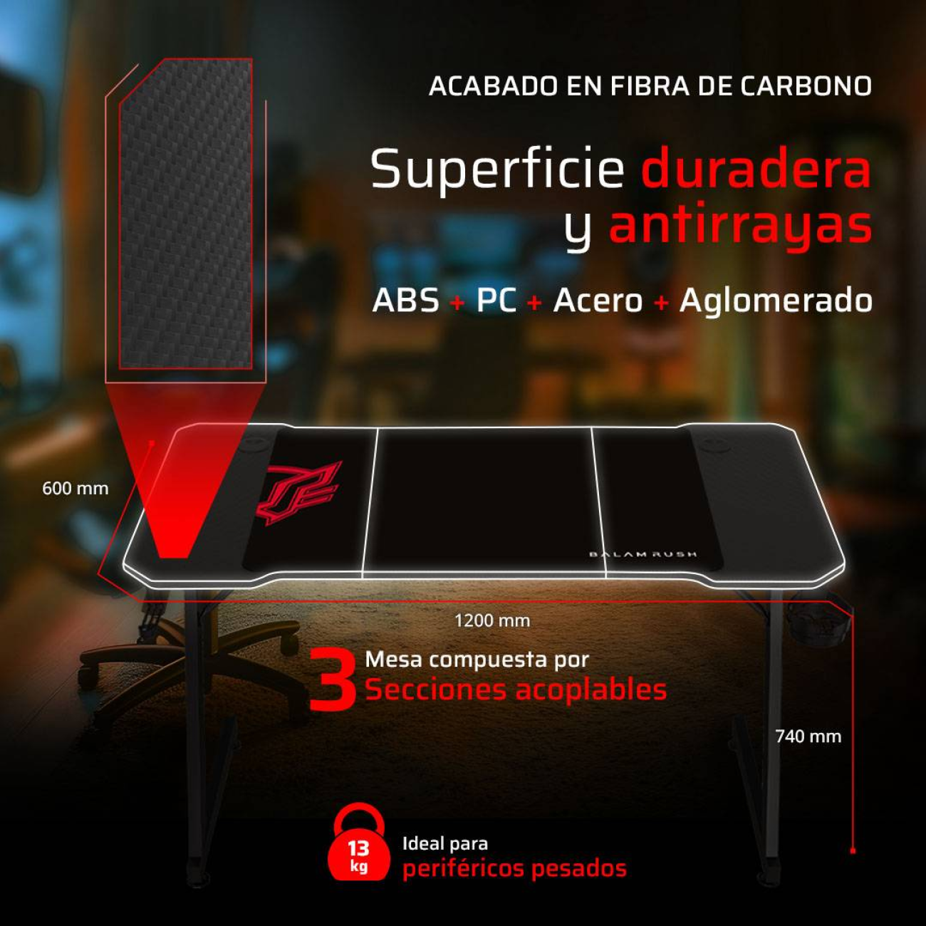 Escritorio Gaming Balam Rush MRX4000