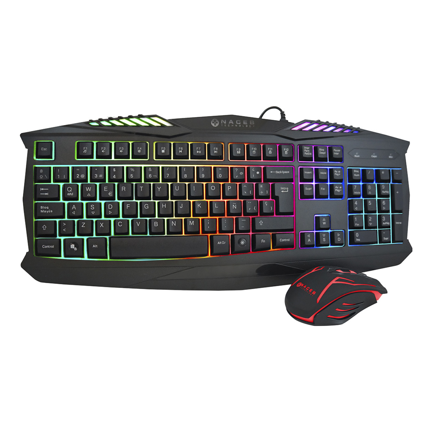 Kit de Teclado y Mouse Gaming Naceb Technology NA-617