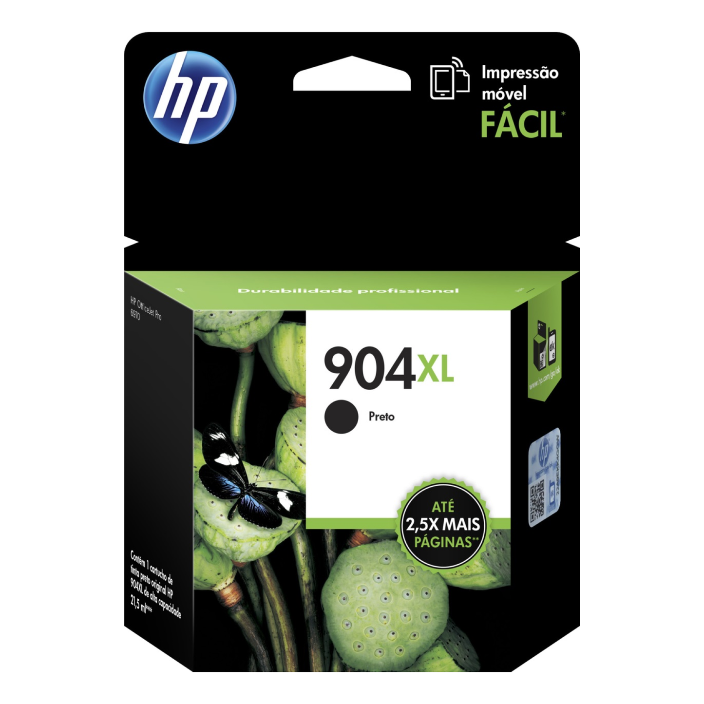 Cartucho de Tinta HP Original 904XL Negro – Para OfficeJet Pro 6968, OfficeJet Pro 6978, OfficeJet Pro 6970 (T6M16AL)