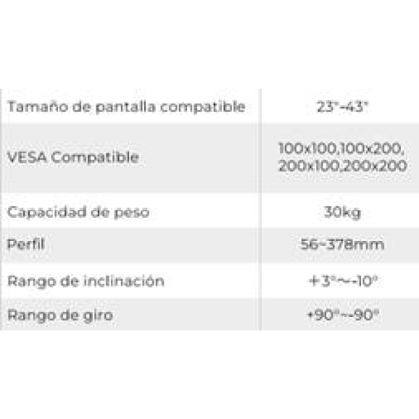 Soporte para TV HYUNDAI HYT234330S01