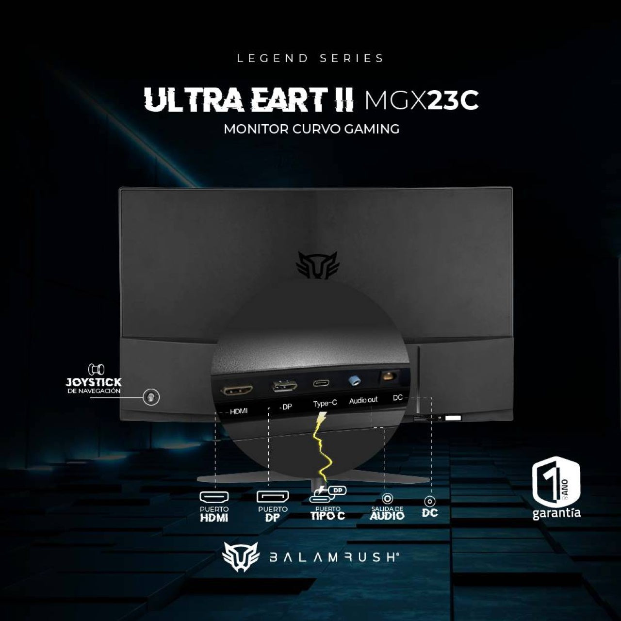 Monitor Gaming Balam Rush MGX23C