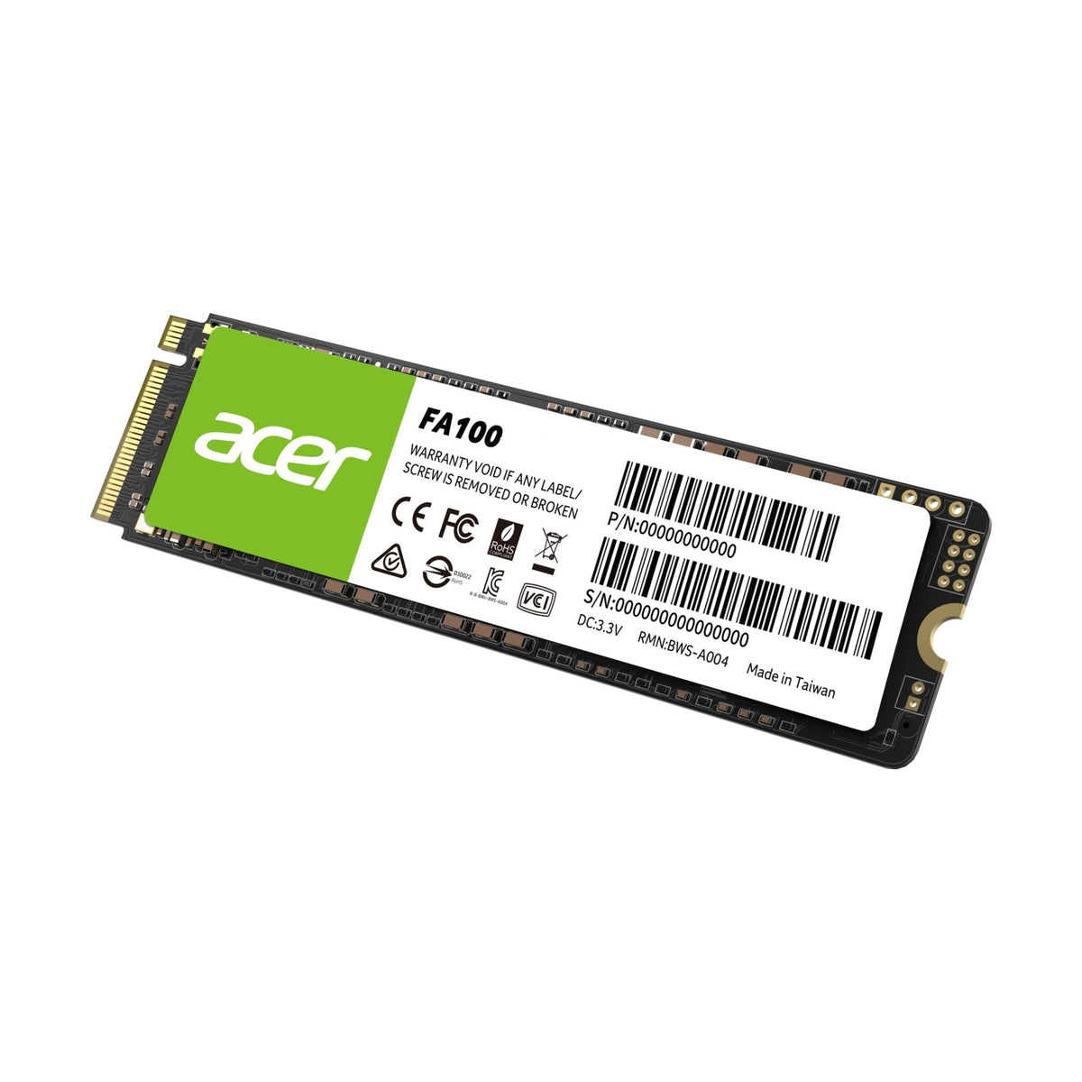 SSD Acer FA100 256 GB 3300/2700 MB/s (BL.9BWWA.118)