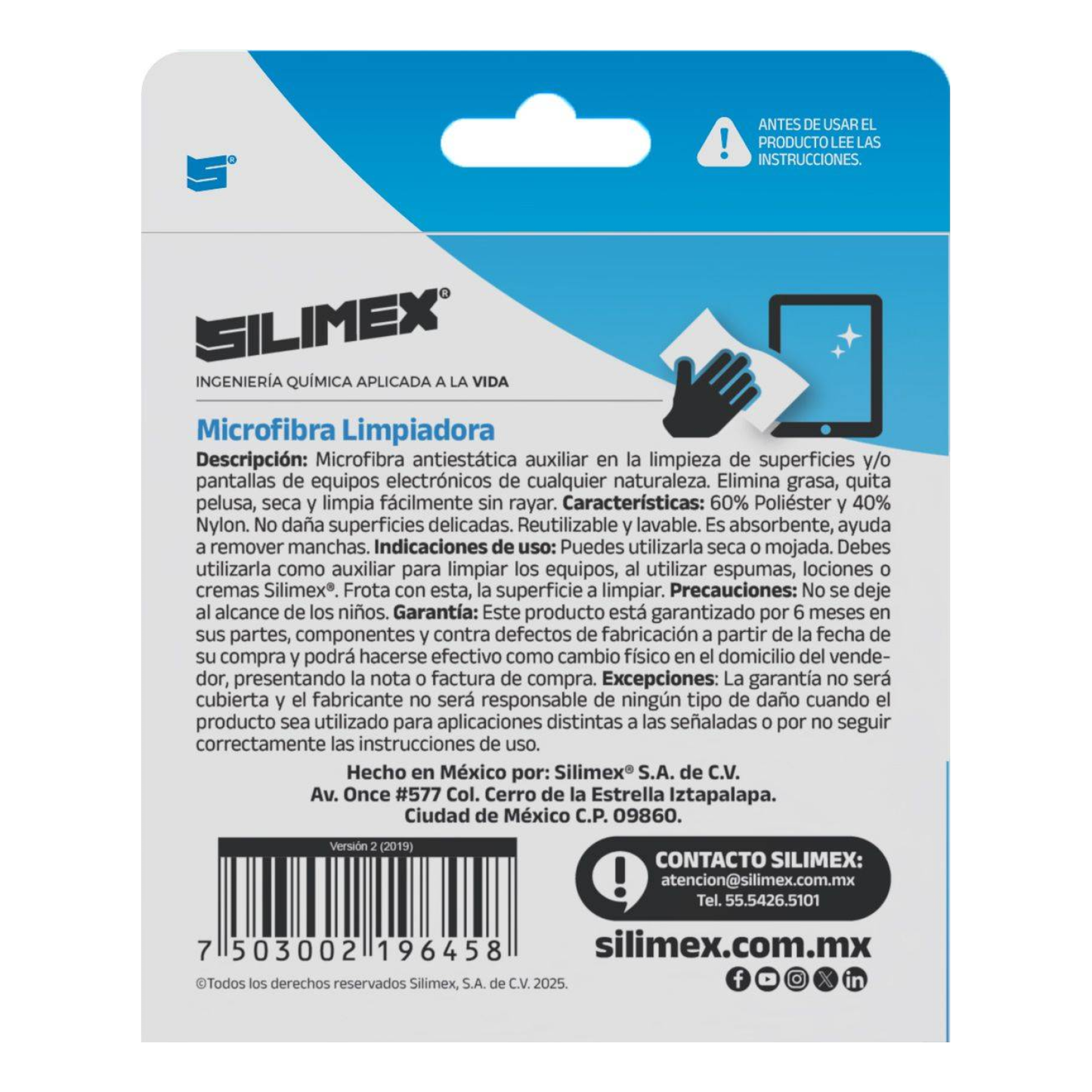 Microfibra limpiadora SILIMEX 750300219645