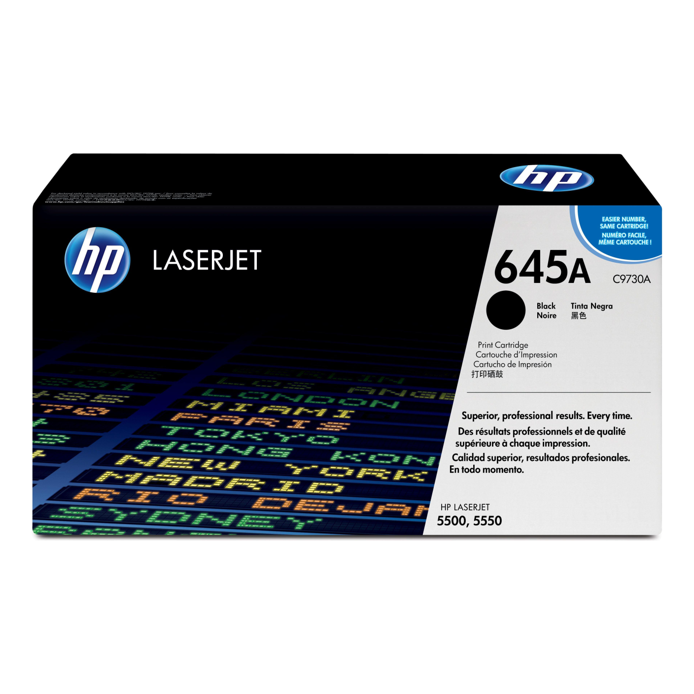 Tóner HP Original 645A Negro – Para LaserJet 5500, LaserJet 5550, Color LaserJet 4600 (C9730A)