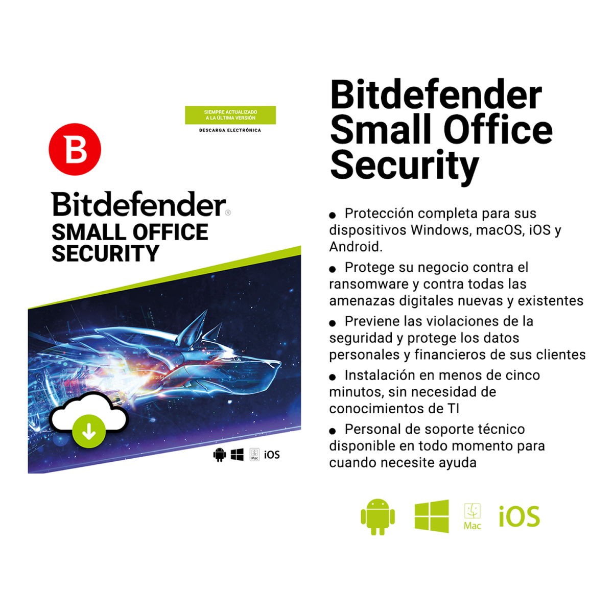 Small Office Security Bitdefender ESD ESDBIT SMALL OFF SEC 1 A 5U+1SER TMBD-428
